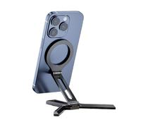 Support de Bureau magnétique - Support en d'aluminium, Double innovant, Support Portable, Base de en Queue d' sécurisée | Support de téléphone magnétique réglable pour la