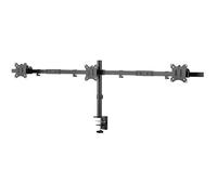 Equip 650158 Support de Bureau Articulé Triple Moniteur 17-32", VESA 75x75/100x100mm, Inclinaison -45°/+45°, Pivot -15°/+15°, Rotation 360°, Max 21kg