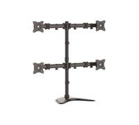StarTech.com Support de bureau articulé pour quatre écrans à fixation VESA jusqu'à 27" - Support moniteur réglable multi-écrans - Acier pied - pour 4 moniteurs - noir