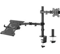 Support de bureau pour écran ACT avec bras pour ordinateur portable, 1 écran jusqu'à 32", 1 ordinateur portable jusqu'à 15,6" AC8305
