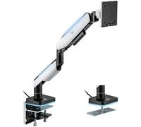 Ewent Support de table EW1509 - Pivotant et inclinable, Éclairage RGB, Noir 17 pouces
