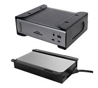 Support de Bureau pour Station d'accueil Thunderbolt 4/Thunderbolt 3 et câble d'alimentation, Support de Rangement en Fer pour TS4/TS3 Plus, sans perçage, Facile à Installer avec Tout Le matériel