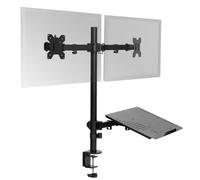 Support de bureau r glable pour ordinateur portable VIVO et double cran LCD de 13 27 pouces, compatible avec les ordinateurs portables jusqu'