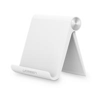 Support de bureau réglable pour téléphone et tablette, blanc