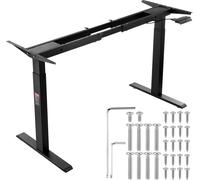 Support de bureau VEVOR avec double moteur, hauteur réglable de 70 à 117 cm et longueur de 110 à 178 cm, support de table électrique, base ergonomique pour poste de travail DIY (cadre noir uniquement)
