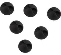 Support de câble autocollant Clips de fixation de câble 6 pièces Noir