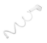 Support de Câble en Fer Bras Flexible et Pince Anti-nœuds Blanc | Conception Compacte et Pince Sécurisée, Évite L'emmêlement, pour Chambre et Balcon