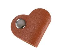 Support de câble en forme de cœur - Organisateur de câbles multicolore - Clip de câble sans batterie - Support de câble unisexe - Organisateur de poubelles (marron, 4 x 4)