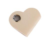 Support de câble en forme de cœur - Organisateur de câbles multicolore - Clip de câble sans batterie - Support de câble unisexe - Organisateur de poubelles (beige, 4 x 4)