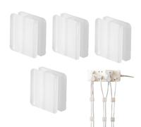Support de câble, solution de rangement sans trou de perçage 4 pièces - Clips de cordon et organisateur de câbles pour cadre de bureau, convient pour bord de lit salon bureau tablette téléphone