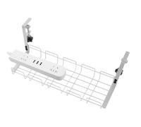 Support de câbles sans perçage - Étagère de rangement de bureau, plateau de gestion des fils | Système de stockage de multiprise sous le, pour la maison, le bureau, la table à manger, les insta