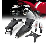 Support De Cadre De Plaque D'immatriculation De Garde-Boue De Pneu Arrière, Clignotant pour Ducati Monster 696 796 795 M1100 1200 (Color : with Turn Signal)