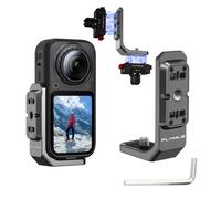 Support de cage d'appareil photo à dégagement rapide pour Insta360 X6 - Support vertical et horizontal en alliage d'aluminium - Support de photographie en L avec trou de vis 1/4 - Commutation