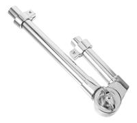 Support de Caisse Claire à Bras Unique en Alliage de Zinc Argenté | Fixation Stable, Matériel Solide, Surface Lisse, pour Batterie et Répétition à Domicile