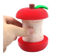 Support De Calendrier Perpétuel - Roues De Date Rotatives, Modèle De Fruit Décoratif, Construction En Bois Robuste, Mini Écran De Bureau | Pour Femmes Hommes Enseignants Bureau Travail Collègues Famil
