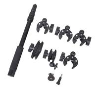 Support de caméra à tête sphérique rotative avec pinces anti-secousses et bras extensible, large compatibilité, support de caméra d'action en aluminium