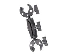 Support de caméra d'action à double tête sans outil pour vélo offrant des angles réglables, anti-secousses et support flexible portable