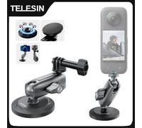 Support de caméra d'action magnétique en alliage d'aluminium TELESIN 360 ° Adaptateur 1/4 réglable pour téléphone intelligent GoPro Insta360 DJI OSMO Action