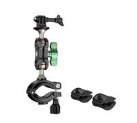 Support de caméra de moto pour guidon de vélo compatible avec Insta360 Go 3/X4/X3/X2, rotation à 360° avec filetage 1/4 pour DJI Action 3 4