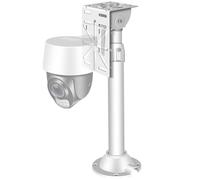 Support de caméra de sécurité extérieur rotatif à 360°, étanche, support de caméra de vidéosurveillance, support pour ferme et immobilier, réglable de 60 à 120 cm, solution de surveillance