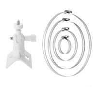 Support de caméra de sécurité pour Arlo for Wyze for Blink - Support mural réglable à 360° en acier inoxydable pour poteau extérieur 50-200 mm (blanc)