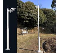 Support de caméra de sécurité robuste et résistant aux intempéries - Support de surveillance extérieur de 2 m pour la sécurité de votre domicile : stabilité, durabilité et installation facil