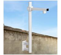 Support de caméra de surveillance et poteau pour caméras dôme PTZ, support mural pour caméra de sécurité, tuyau en acier galvanisé durable, 0,5 m de haut