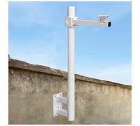 Support de caméra de surveillance et poteau pour caméras dôme PTZ, support mural pour caméra de sécurité, tuyau en acier galvanisé durable, 0,5 m de haut