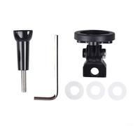 Support de caméra de vélo en alliage d'aluminium et support d'ordinateur de vélo compatible avec les vélos pliants Brompton et les appareils GPS Garmin, noir, léger, 30 g avec base et clé incluses
