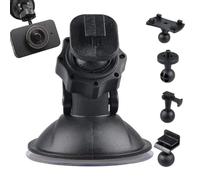 Support de caméra de voiture - Support ventouse réglable à 360°, prise en main sûre, positionnement flexible | Support de téléphone sécurisé pour pare-brise avec 5 adaptateurs pour vlogging