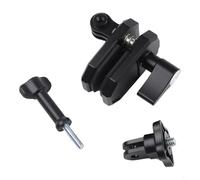 Support de caméra en alliage d'aluminium pour pare-brise de moto DJI pour Osmo Action et pour Insta360 pour X5, pince en caoutchouc double couche sécurisée avec trou de vis 1/4 pour vitre de voiture