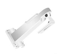 Support de caméra en aluminium blanc avec rotation réglable à 360°, canaux de câble dissimulés et double montage mural ou au plafond pour la maison, le bureau, le jardin (support + 0-200 anneaux)