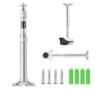 Support de caméra en anneau extensible 20 à 40 cm - Support de mât pour caméra de surveillance - Support mural - Support de plafond