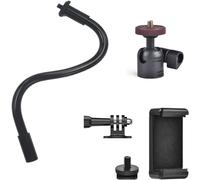 Support de caméra flexible en col d'oie de 28 cm de long - Avec rotule pivotante et raccord 1/4"" pour appareils photo reflex numériques, caméras de surveillance, lampes - Rotation à 360° -