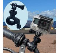 Support de caméra pivotant à 360 degrés, support de guidon de vélo et de moto, accessoire de caméra de sport universel extérieur compatible avec GoPro, Insta360, YI, Ezviz et d'autres modèles de camér
