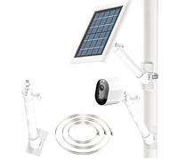 Support de caméra pour Arlo Pro 4，Arlo Pro 2/3,Arlo Ultra/Essential Spotlight/Panneau solaire Arlo,support de sécurité domestique pour drain/tuyau en acier,avec 3 anneaux de serrage réglables