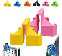 Support De Caméra pour Tennis, Support pour Téléphone Et Caméra d'action à Fixer sur Le Filet, Support Portable Et Stable sans Installation, Idéal pour Filmer Les Matchs Et Analyser(Pink+Yellow)