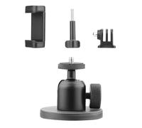 Support de caméra rotatif à 360 degrés avec adaptateur de filetage 6,35 mm et clip de téléphone pour Action 5 tête sphérique en alliage d'aluminium portable