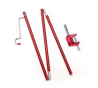 Support de camping portable et pliable pour lampadaire - Support de lanterne à suspendre - Pratique - En alliage d'aluminium - Léger et compact - Avec sac de rangement pour salle à manger, activités