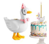 Support de Canard Mignon, Support de Bougie de gâteau d'anniversaire, décor de gâteau en résine avec Base Stable, Supports de décoration de fête, de Bougies de Dessert avec Un Style Adorable, b