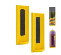 Support de canette aérosol, organiseur mural magnétique, support de canette à aimant puissant de 12 x 5 cm, matériau en acier résistant à la rouille, deux pièces, garage, zone de travail à domicile, b