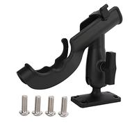 Support de canne à pêche 360 degrés réglable rotatif côté kayak support de canne à pêche en plastique noir pour kayak bateau de pêche garde-corps de yacht