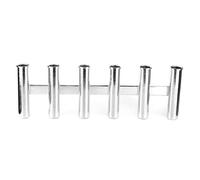 Support de canne à pêche à 6 tubes |Support en acier inoxydable 304 de qualité marine pour bateau/yacht/quai |Support de poteau sécurisé avec drainage