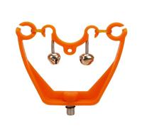 Support de canne à pêche à double sonnette, support de canne à pêche type | Bâton de pêche à la carpe en nylon ABS 30,5 g Cloche en métal rouille pour pêche de nuit