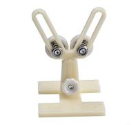 Support de canne à pêche - Outil de construction portable avec roues lisses pour réparation de bricolage - Support en plastique réglable pour collage de flotteur - Blanc