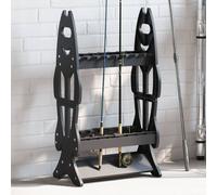 Support de Canne à Pêche pour 16 Cannes à Pêche Étagère Rangement Noir vidaXL