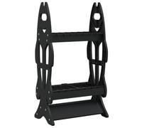 vidaXL Support de Canne à Pêche pour 16 Cannes à Pêche, Porte-canne avec Poignées, Organisateur de Canne à Pêche, Noir Polypropylène