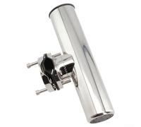 Support de canne à pêche réglable pour bateau pour rails, fabriqué en acier inoxydable de qualité marine avec coussinets en caoutchouc pour un verrouillage sécurisé (43-51 mm)