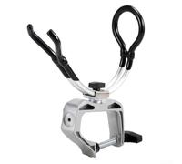 Support de canne à pêche rotatif à 360° avec design pliable pour bateau ou marine, réglable pour s'adapter aux cadres de garde-corps jusqu'à 5 cm de large, construction en alliage d'aluminium et nylon