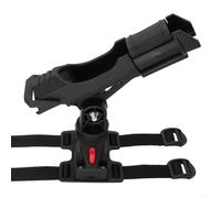 Support de canne à pêche rotatif à 360 degrés avec anneau avant de verrouillage et sangles réglables compatible avec la plupart des combinaisons de canne et de moulinet pour kayaks et canoës